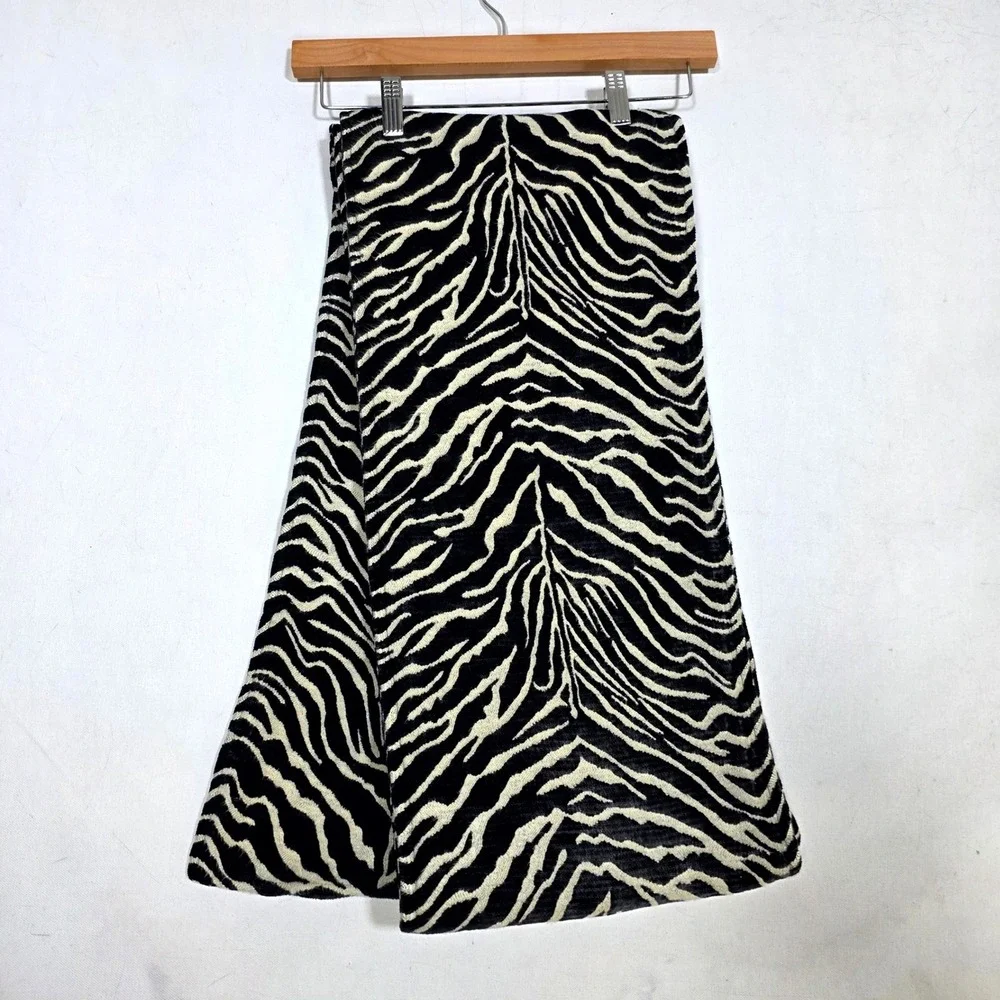 Luxury Modern Table Runner 50x11 Black White Zebra Print Cut Velvet Decor Safari
